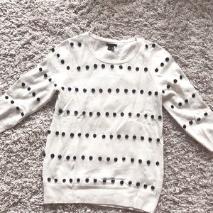 Theory Pom Pom white sweater